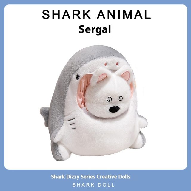 Shark-Hoodie Puppy Plush - 30cm