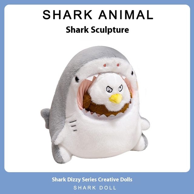 Shark-Hoodie Grumpy Eagle Plush - 30cm