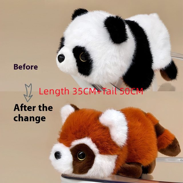 Reversible Panda-to-Red-Panda Flip Plush (35cm)