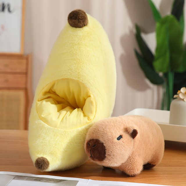 Banana Peel Capybara Cave Plush Set โ photo 2