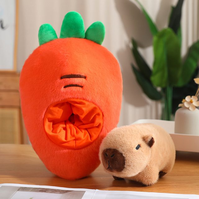 Carrot Burrow Capybara Cave Plush Set