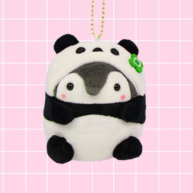 Penguin in a Panda Suit Keychain