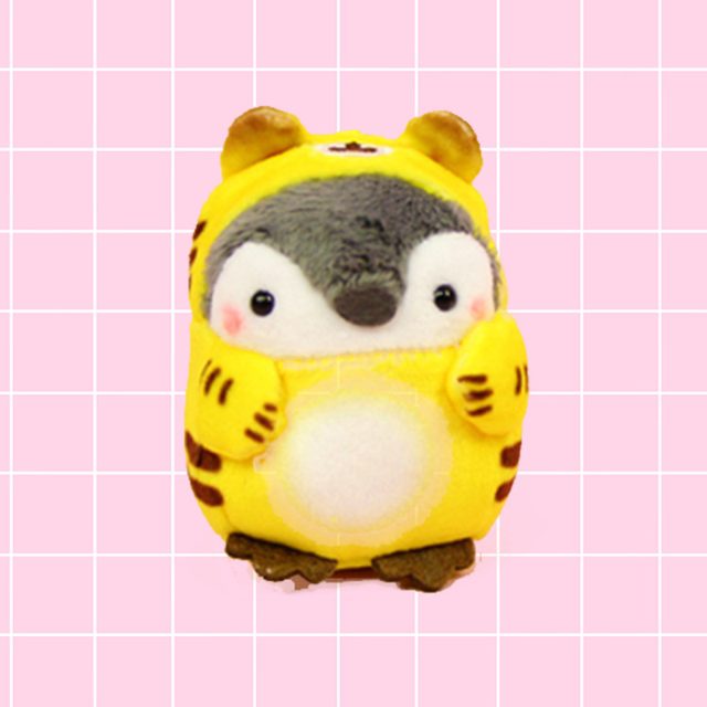 Penguin in a Tiger Onesie Keychain