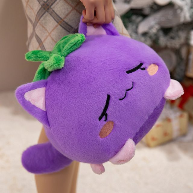 Eggplant Kitty Plush With Handle