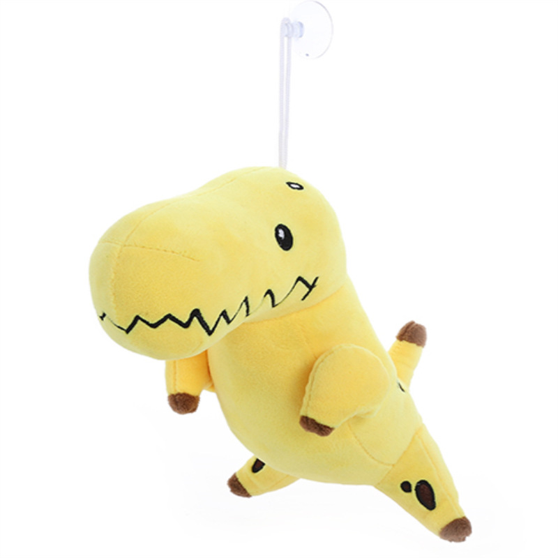 Lil' Yellow T-Rex Plush With Suction Cup