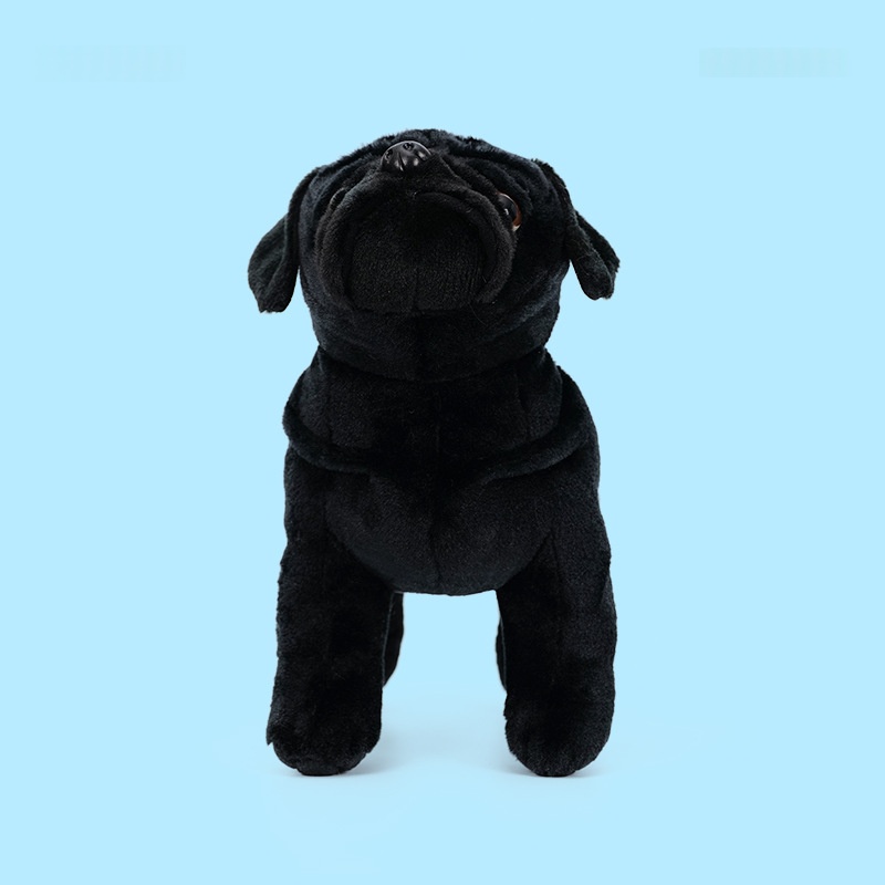 Realistic Black Pug Puppy Plush โ photo 3
