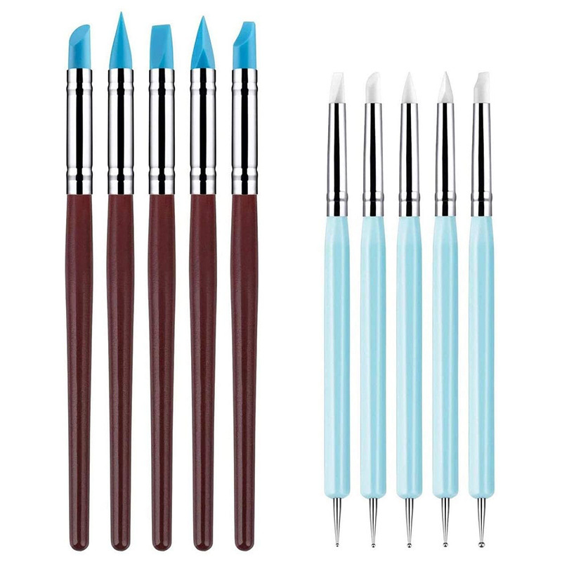 Silicone Clay Shaping & Dotting Tool Set, 10 Pcs