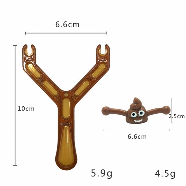 Brown Slingshot & Poop Flyer Set