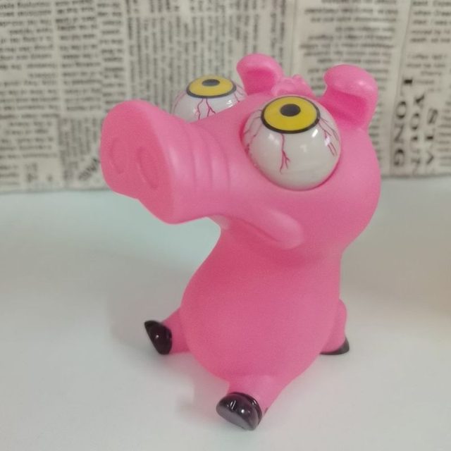 Pop-Eye Pink Piggy Squeeze Toy