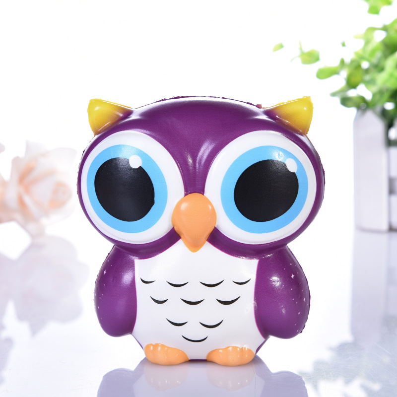 Big-Eyed Green Owl Squishy, Slow Rise โ photo 2