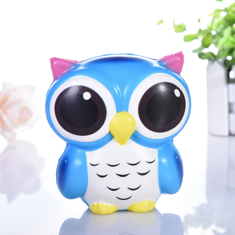 Big-Eyed Green Owl Squishy, Slow Rise โ photo 3