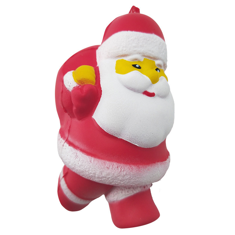 Santa Claus Squishy with Gift Sack, Slow Rise