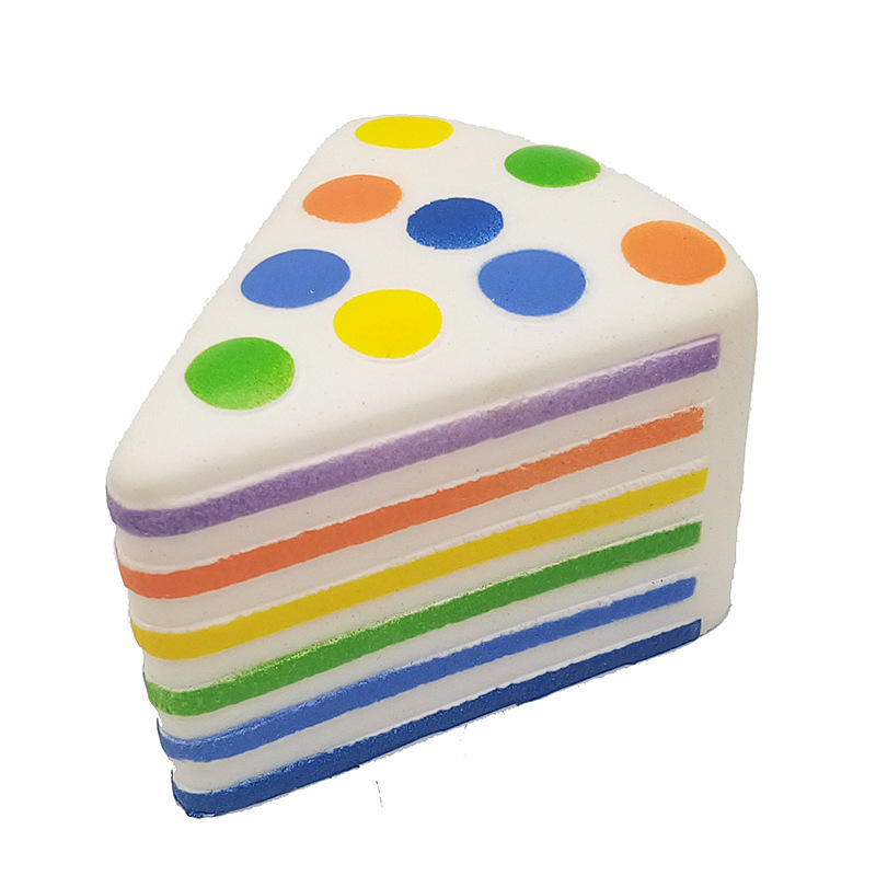 Rainbow Layer Cake Slice Squishy