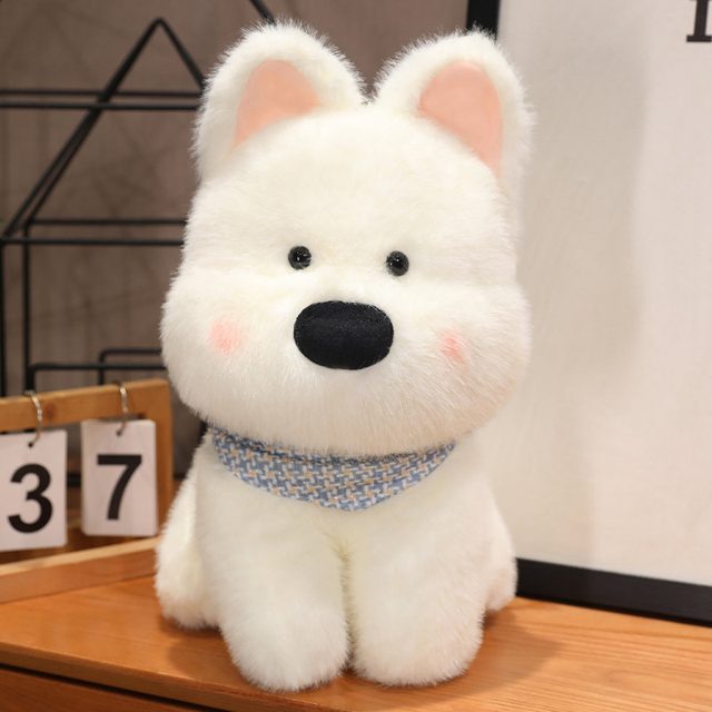Fluffy White Puppy in a Bandana โ photo 2