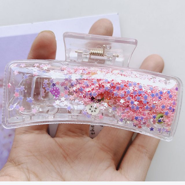 Floating Glitter Stars Liquid Hair Claw โ photo 4
