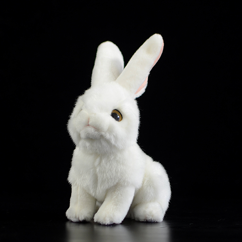 Lifelike Snowy White Rabbit Plush — photo 4