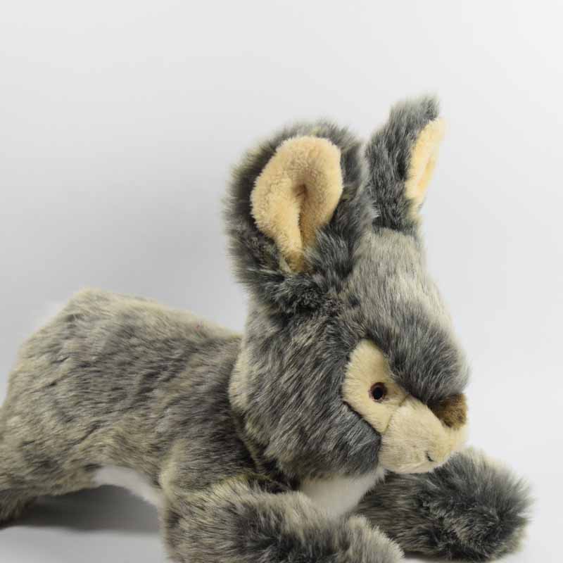 Floppy Lying Gray Wolf Pup Plush โ photo 2