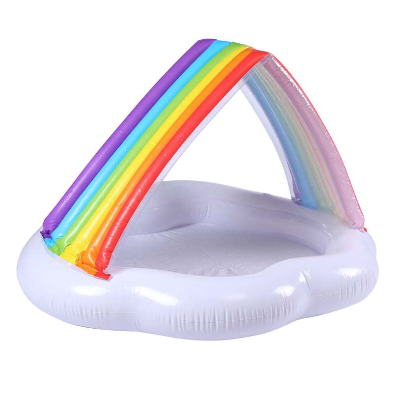 Rainbow Cloud Baby Pool with Sun Canopy