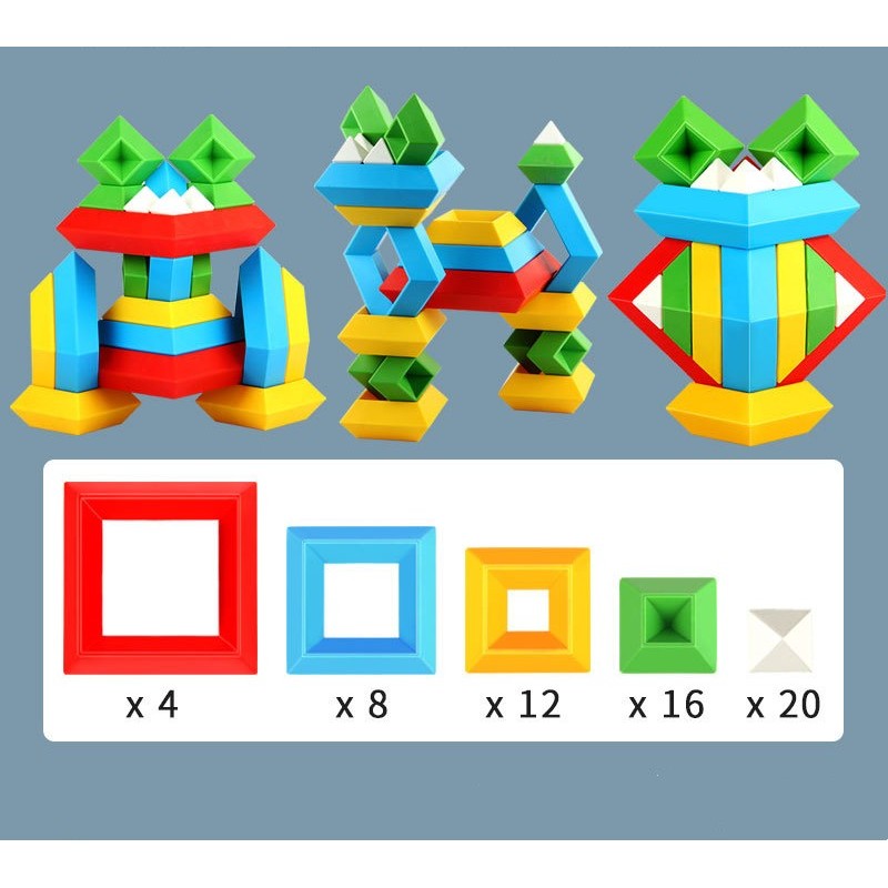 Rainbow Tower Ring Wooden Stacking Toy โ photo 3