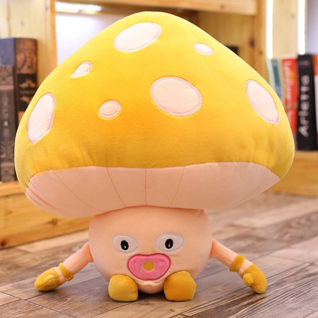 Baby Mushroom Character Plush With Pacifier