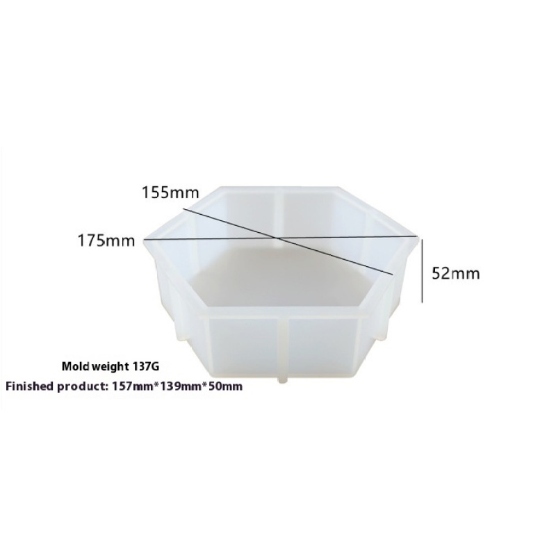 Large Hexagon Silicone Resin Casting Mold โ photo 3