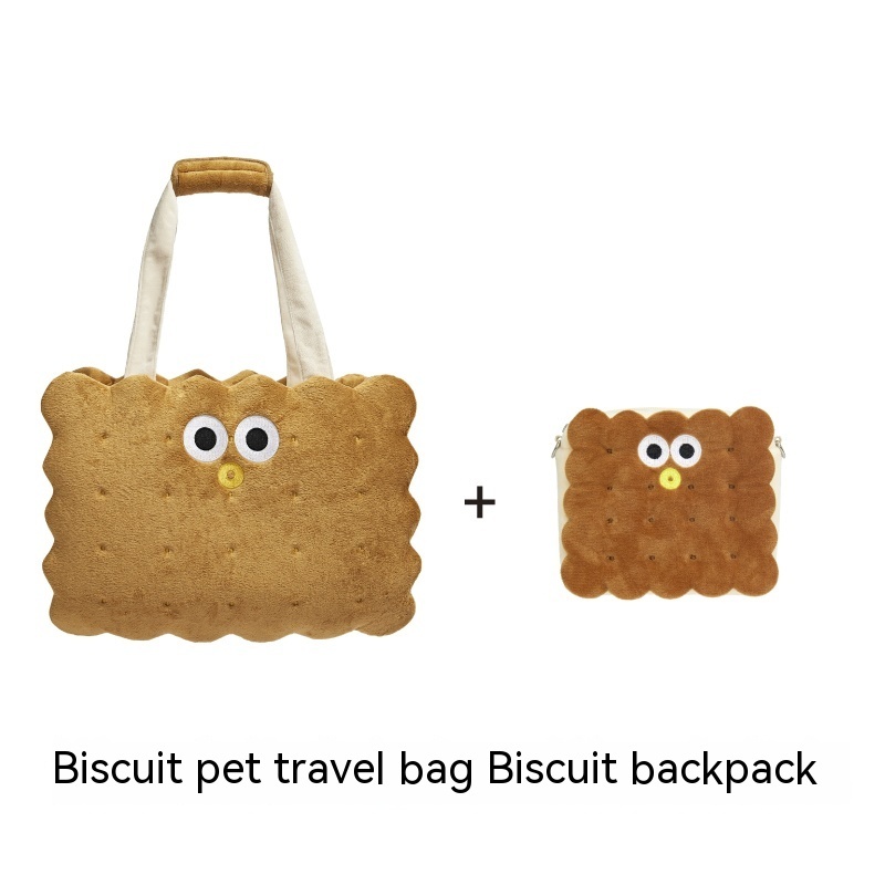 Sandwich Cookie Plush Tote Bag with Eyes — photo 3
