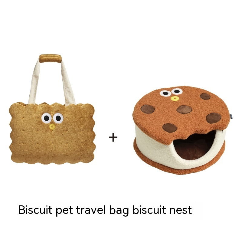 Sandwich Cookie Plush Tote Bag with Eyes — photo 4