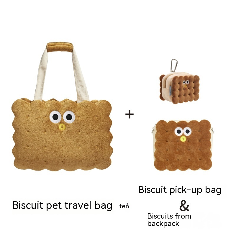 Sandwich Cookie Plush Tote Bag with Eyes — photo 5