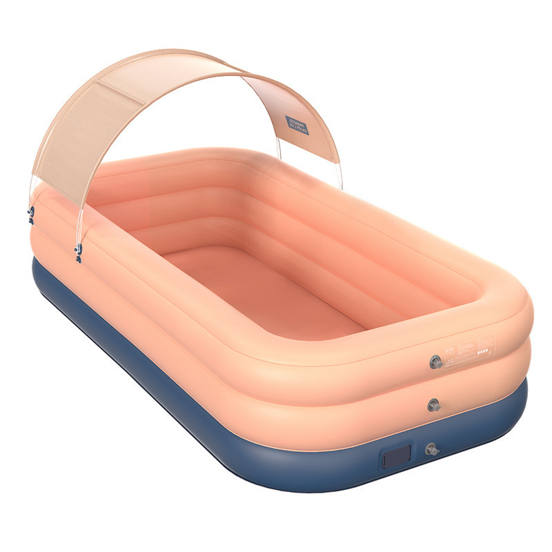 Self-Inflating Family Pool with Sun Shade Canopy โ photo 2