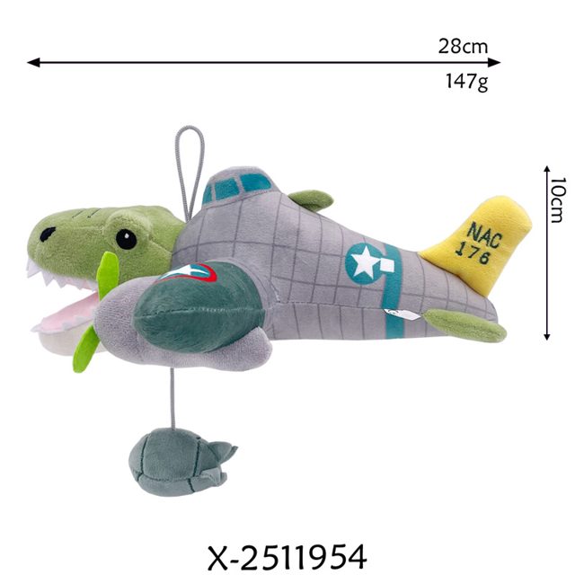 Crocodile Fighter Plane Plush