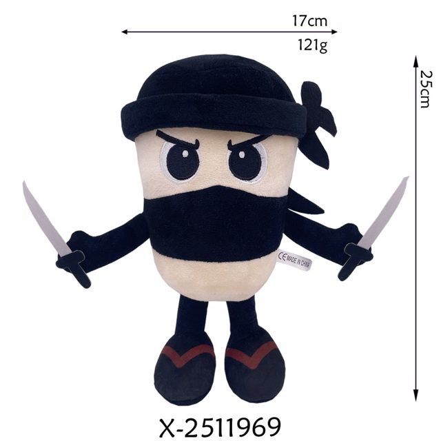 Masked Ninja Plush With Twin Swords