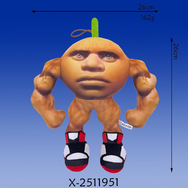 Buff Orange Meme Plush With Sneakers