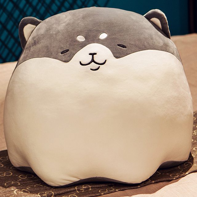 Chonky Grey Shiba Cushion Plush โ photo 3