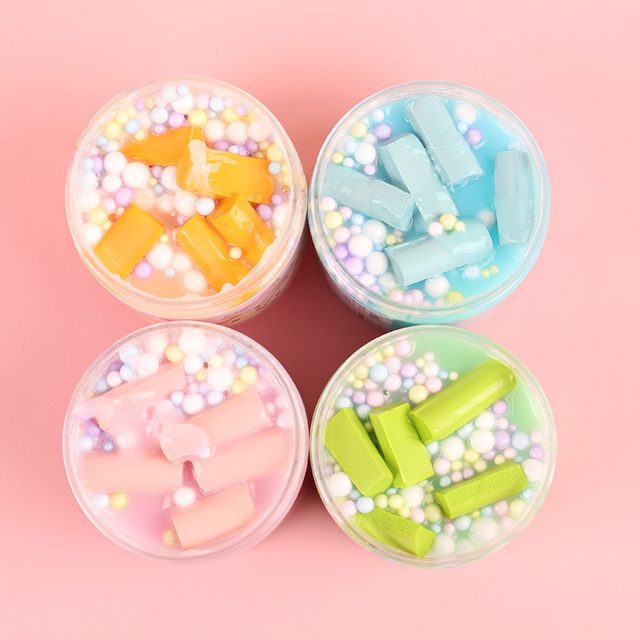 Cotton Candy Foam Bead Slime Set