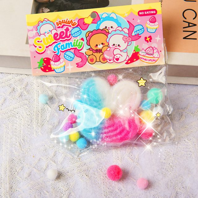 Sweet Family Fuzzy Pastel Puff Bag
