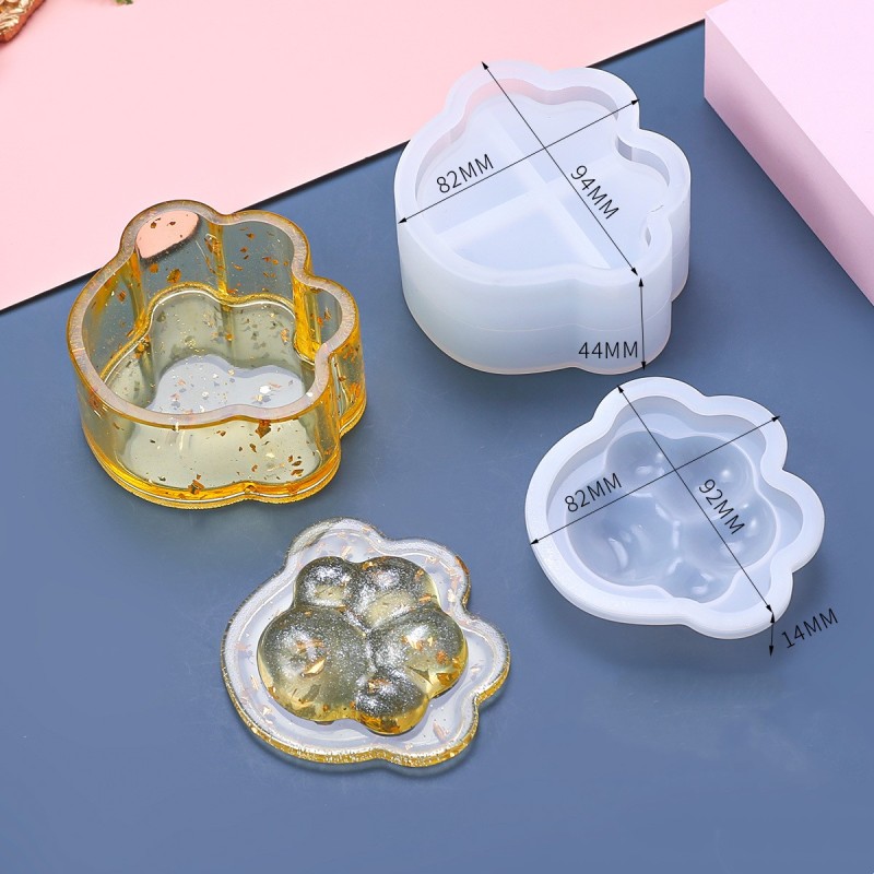Cat Paw Trinket Dish Silicone Resin Mold Set — photo 3