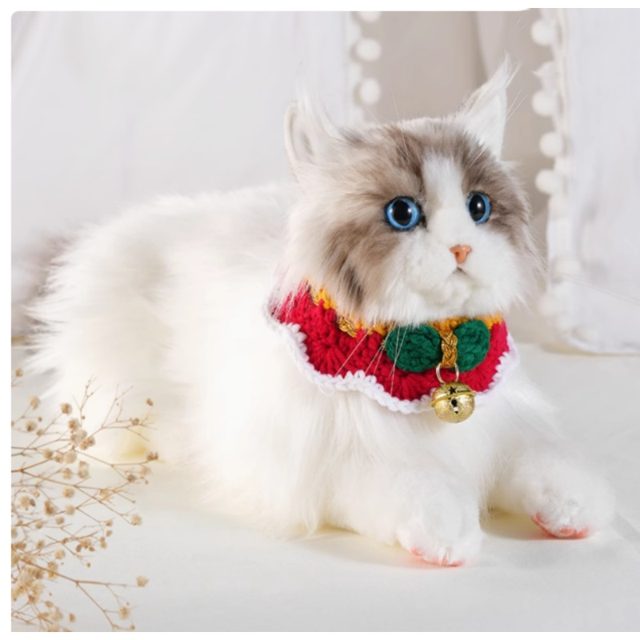 Holiday Collar Ragdoll Cat Plush