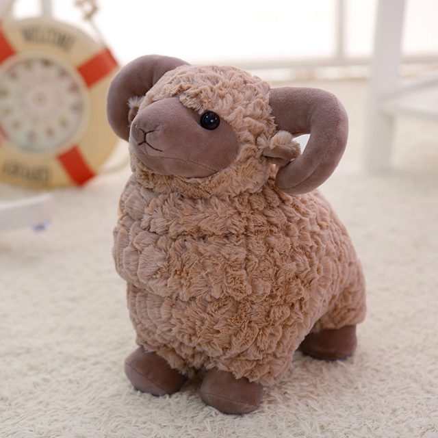 Curly-Horn Baby Goat Plush (45cm) โ photo 2