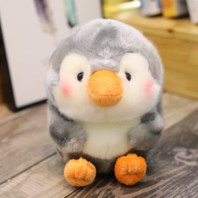 Round Grey Penguin Pal Plush
