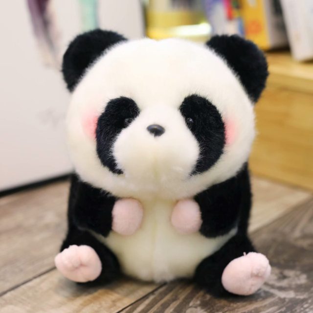Round Roly-Poly Panda Plush, 18cm