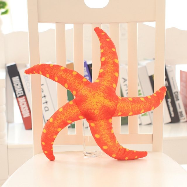 Realistic Orange Starfish Plush