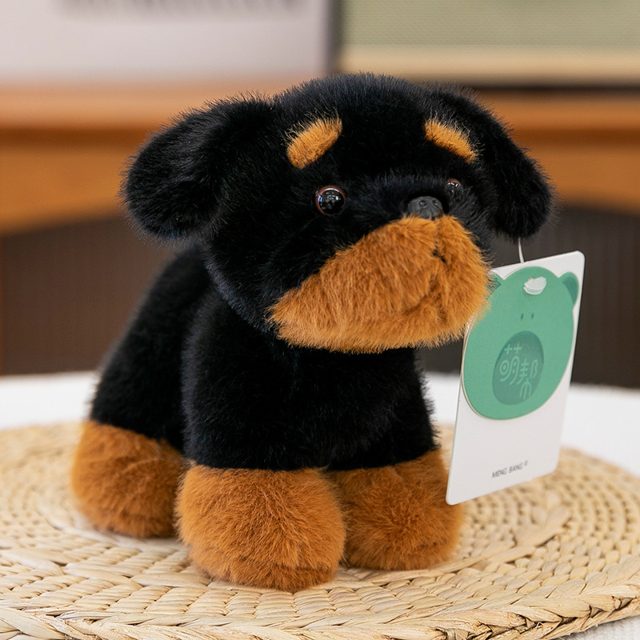 Sitting Rottweiler Puppy Plush