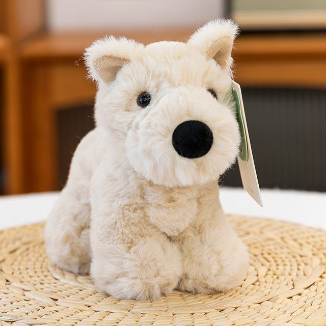 Fluffy White Westie Puppy Plush