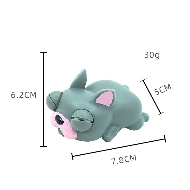 Pop-Eye Sleepy Frenchie Squeeze Toy (Slate)