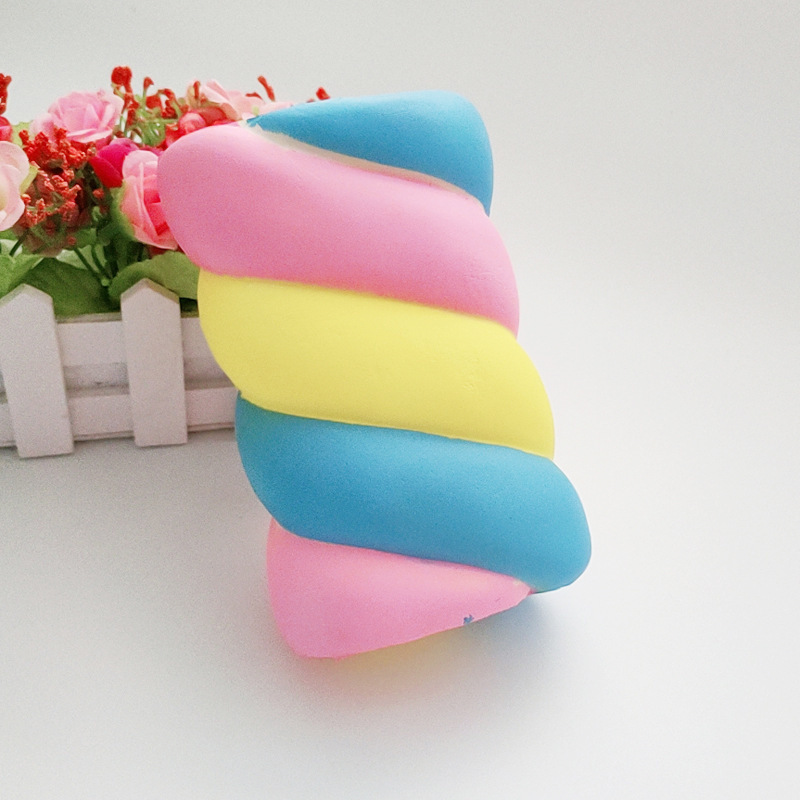 Rainbow Cotton Candy Slow-Rise Squishy