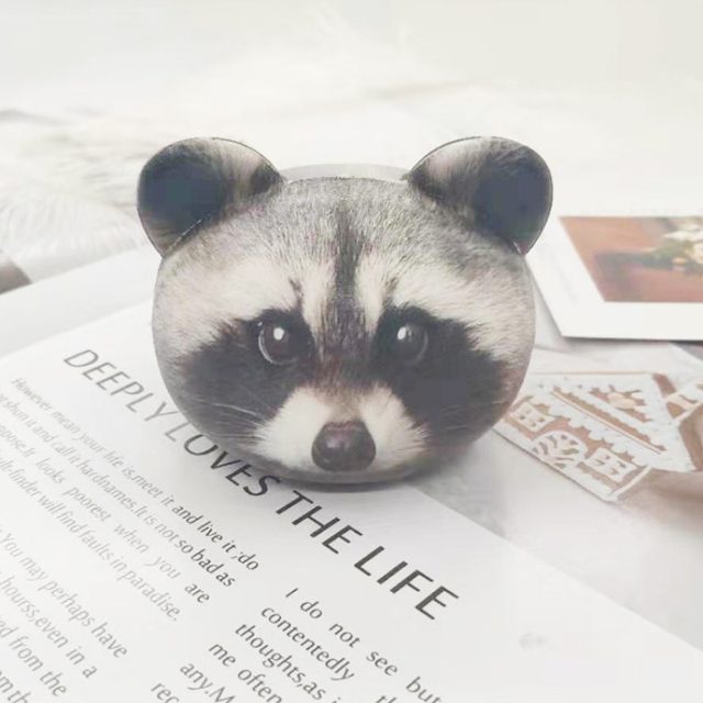 Slow-Rise Realistic Raccoon Head Squishy