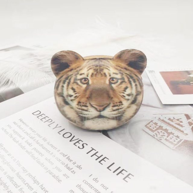 Slow-Rise Realistic Tiger Head Squishy