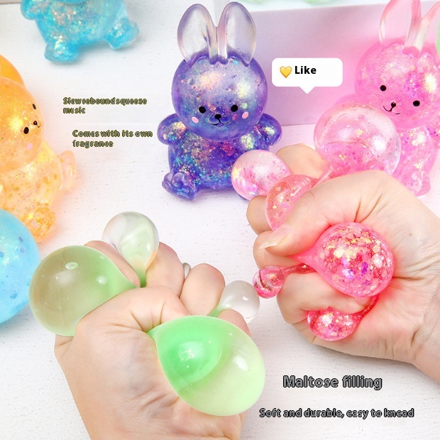 Glitter Jelly Bunny Squishy (Assorted Colors) โ photo 4