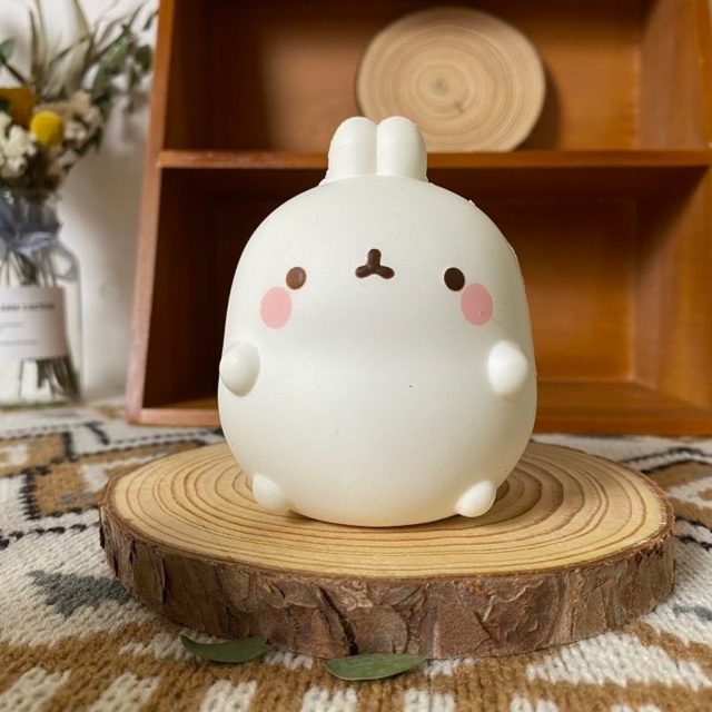 Pudgy White Bunny Slow-Rise Squishy