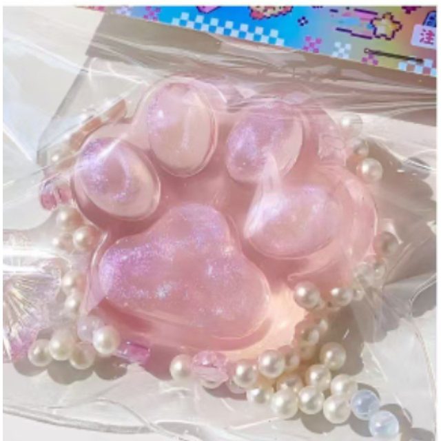 Blush Pink Sparkle Cat Paw Squishy